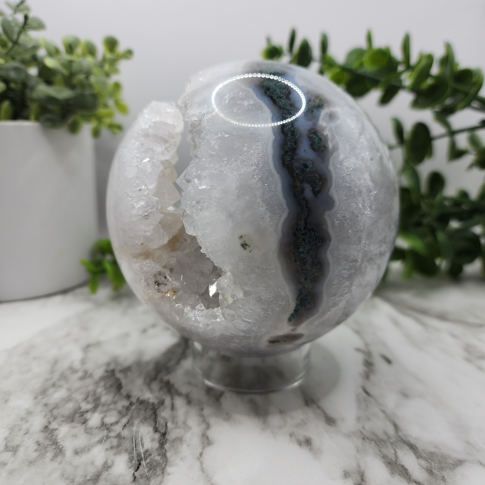 SOLD Moss Agate Sphere - Picture 1 of 6
